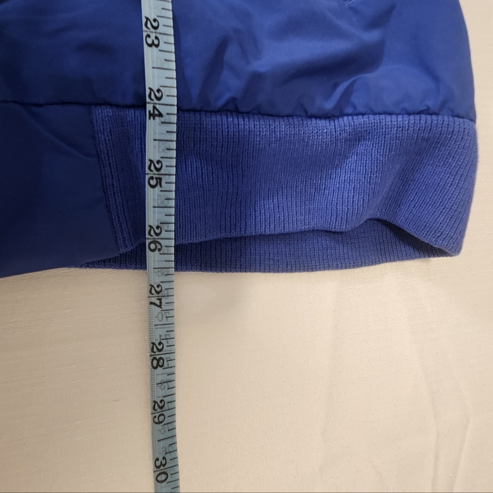 Vintage Lands End Mens Zip Fleece Lined Bomber Jacket Blue Gray Size M 38-40 - Picture 9 of 16